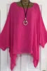 Cotton Linen Round Neck Shirt -