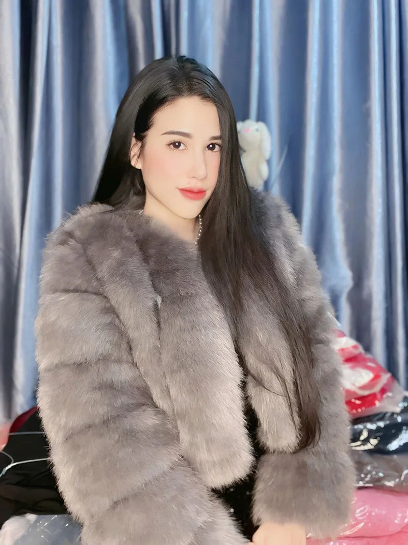 Knitted Fur Coat -