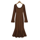 Horn Sleeve Fishtail Dress -