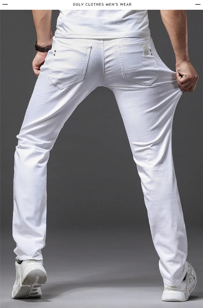 Men White Jeans Slim Fit -