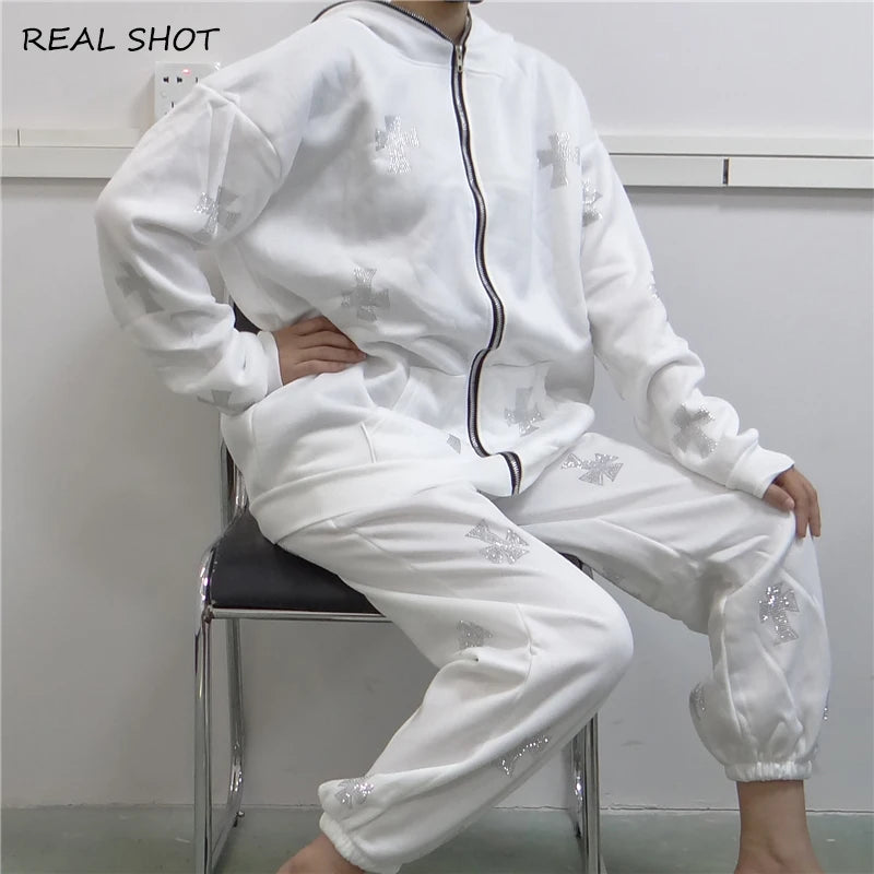 Tracksuit Rhinestone Cross -