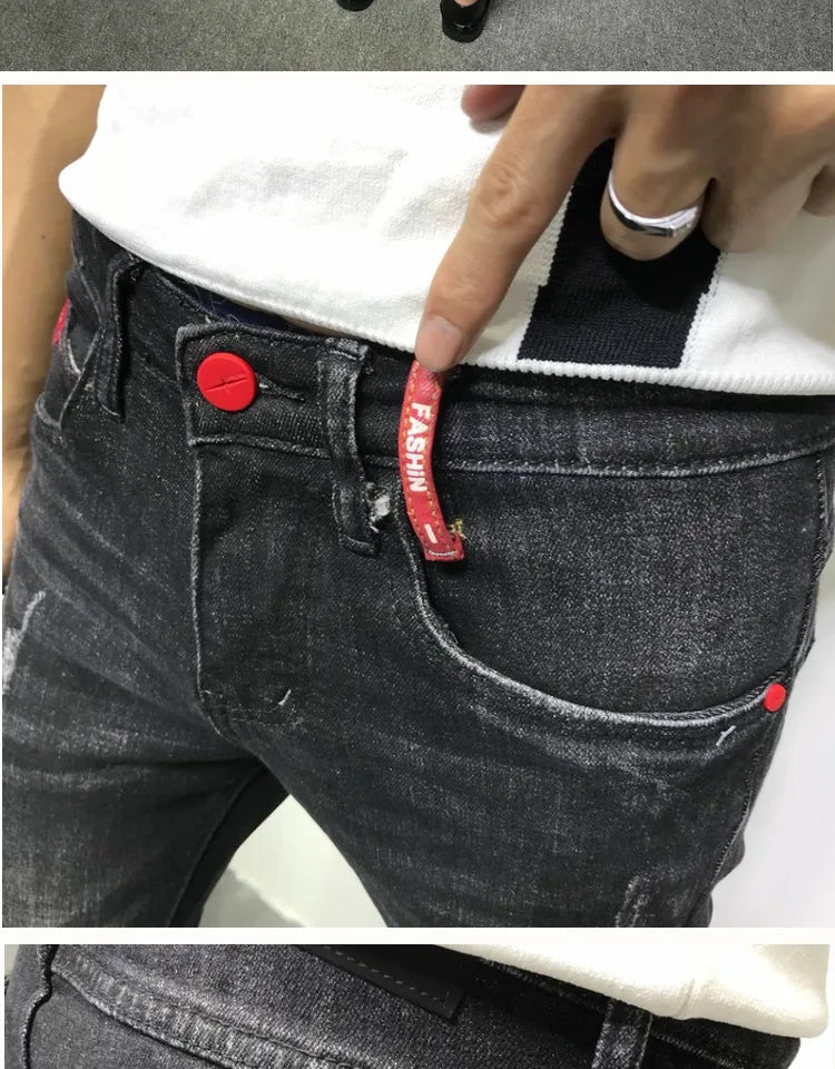 Mens Jeans Slim Fit Skinny -