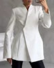 Women's Elegant Solid Blazer Skirt Set -