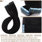 S-noilite Tape In Human Hair Extensions 2.5g/pc Straight Glue In Real Hair Extensions Human Hair Seamless Invisible Double Sides -