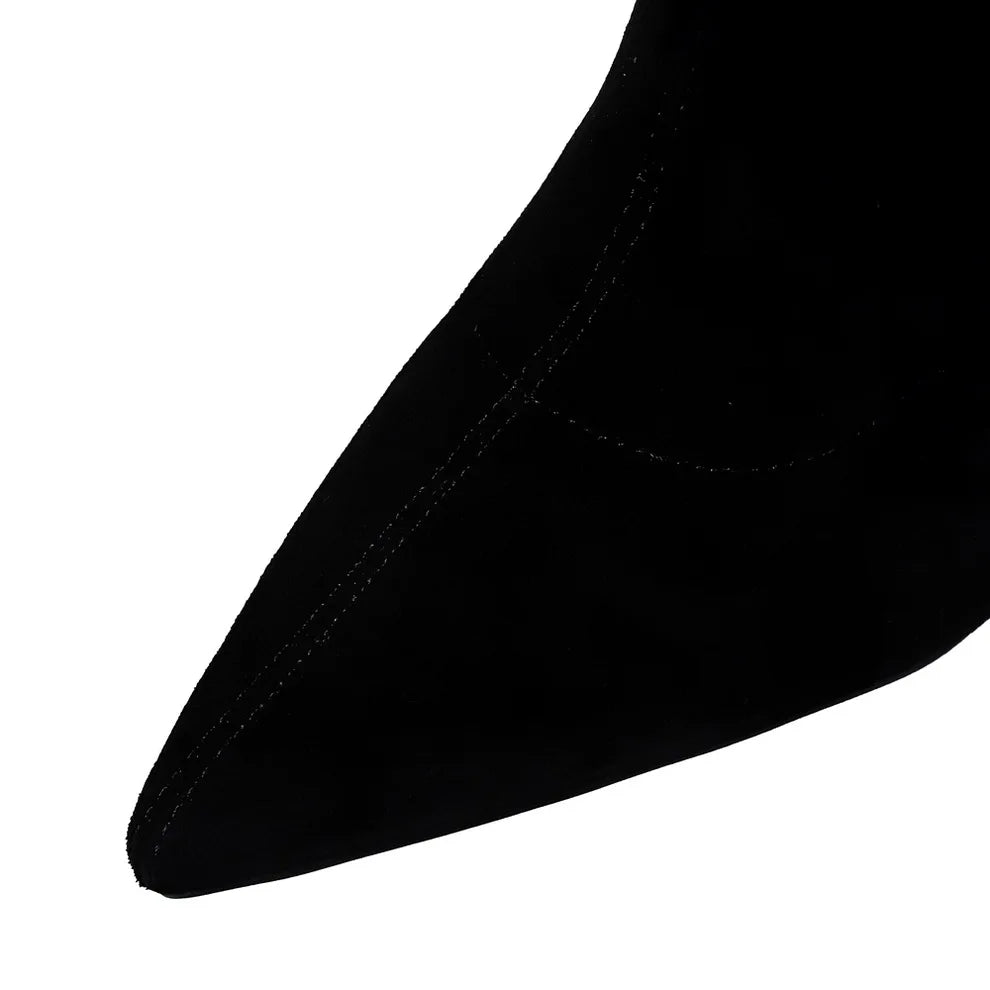 Botas Altas Mujer Large Size 43 Sexy Long Over Knee Elastic Sock Stiletto Heel Thigh High Boots for Ladies -
