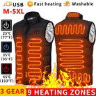 Stay warm and comfortable in cold weather with this electric heated jacket. With 9 heated vest zones and a unisex design, this heated sportswear is perfect for both men and women to stay cozy during outdoor activities in chilly conditions. -