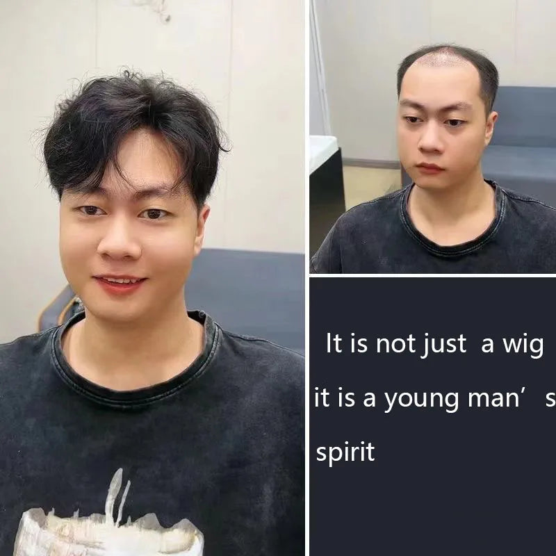 Men Toupee Silk Base Hair Invisible Hairline Men Replacement Hairpieces Men Toupee Silk Base Human Hair Toupee -