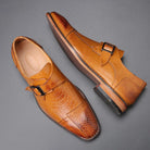 Italian Loafers for Men - Leather Slip-On Dress Shoes -