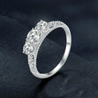 Silver 1.1ct Moissanite Ring -