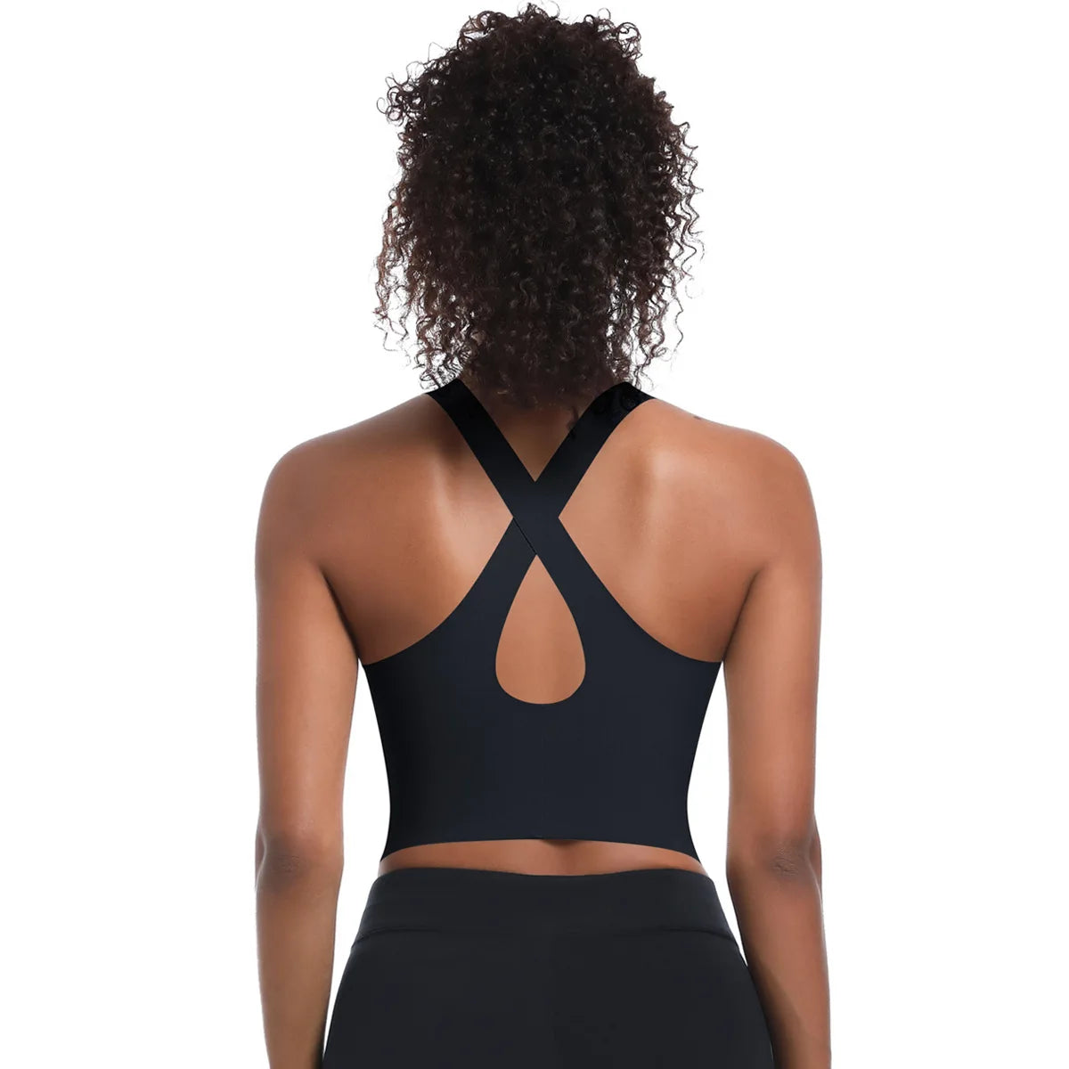 Cross Back Fitness Top High Impact Women's Yoga Sports Bra Breathable Padded Running Bra Gym Pilates Women Bra -