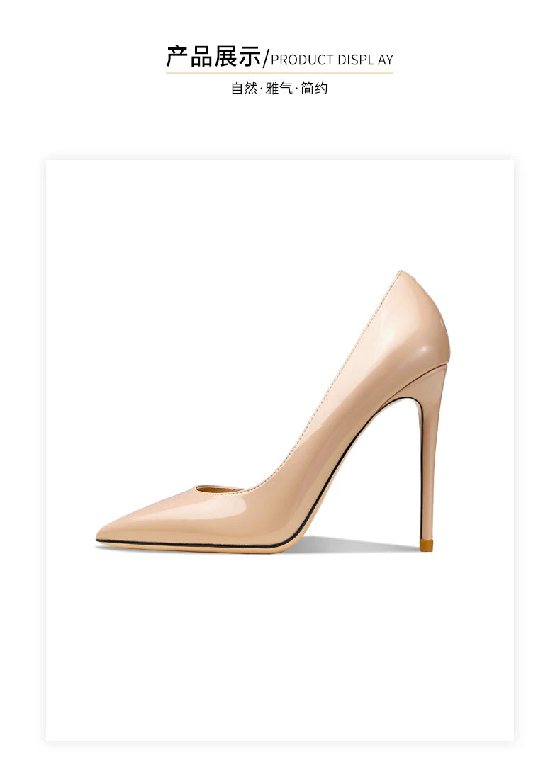 Genuine Leather Heels For Women 2024 Luxury Women's Pumps Spring High Heels Shoes Classics Pumps Fashion Pointed Toe Elegant -