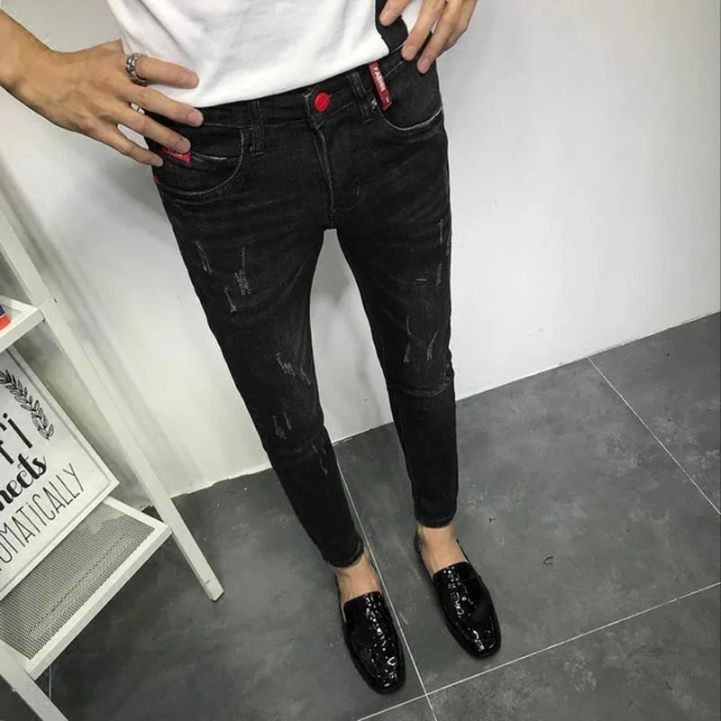 Mens Jeans Slim Fit Skinny -