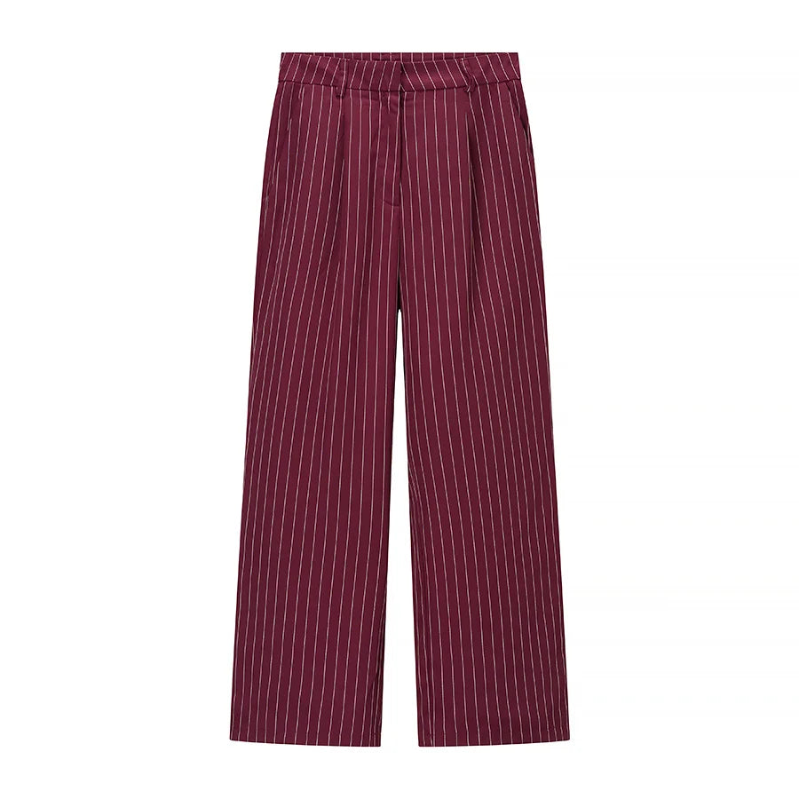 Women's Double-Breasted Striped Suit -