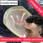 Men Toupee Silk Base Hair Invisible Hairline Men Replacement Hairpieces Men Toupee Silk Base Human Hair Toupee -