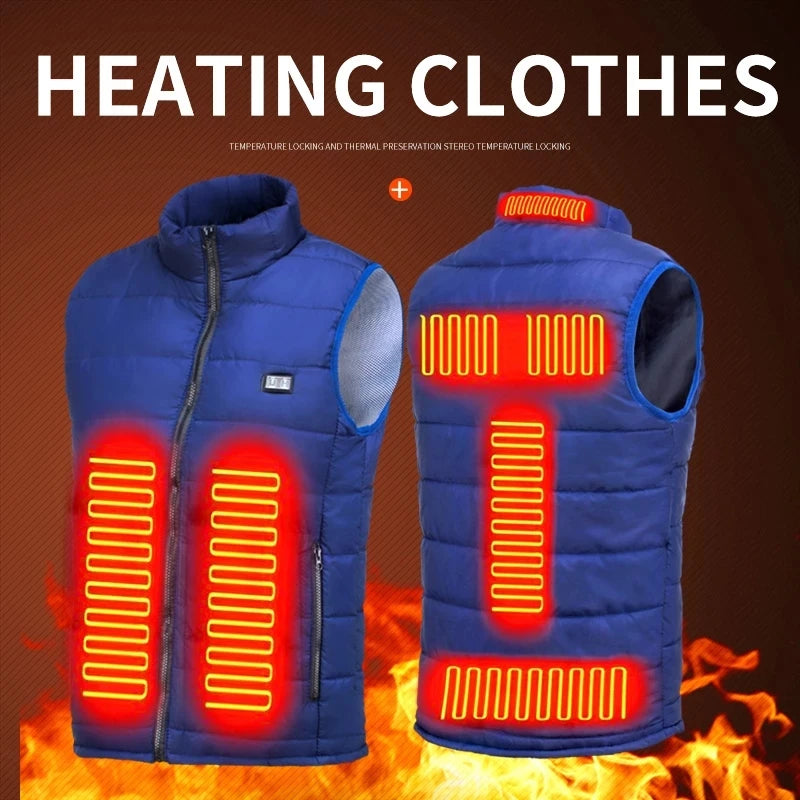 Stay warm and comfortable in cold weather with this electric heated jacket. With 9 heated vest zones and a unisex design, this heated sportswear is perfect for both men and women to stay cozy during outdoor activities in chilly conditions. -