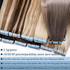 S-noilite Tape In Human Hair Extensions 2.5g/pc Straight Glue In Real Hair Extensions Human Hair Seamless Invisible Double Sides -