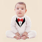 Dress your little gentleman in style with this cotton formal romper—perfect for baby boys who love to look sharp and charming! -