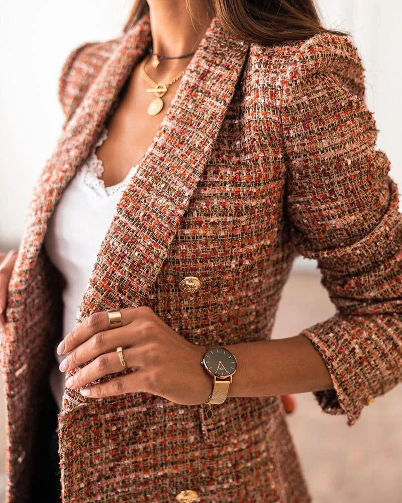 Make a statement in this double-breasted blazer—classy and confident! -