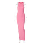 Sleeveless O Neck Bodycon Maxi Dress -