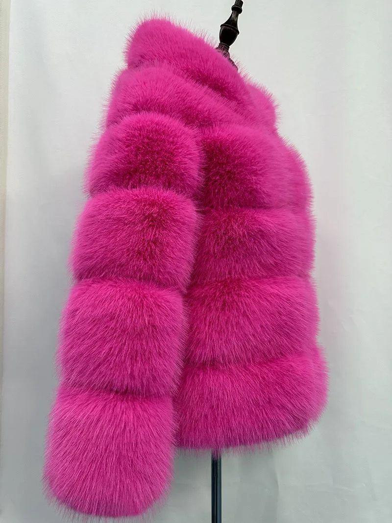 Fox Fur With Hood -