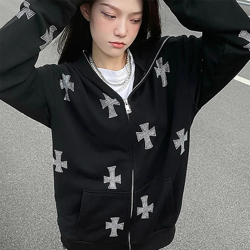 Tracksuit Rhinestone Cross -