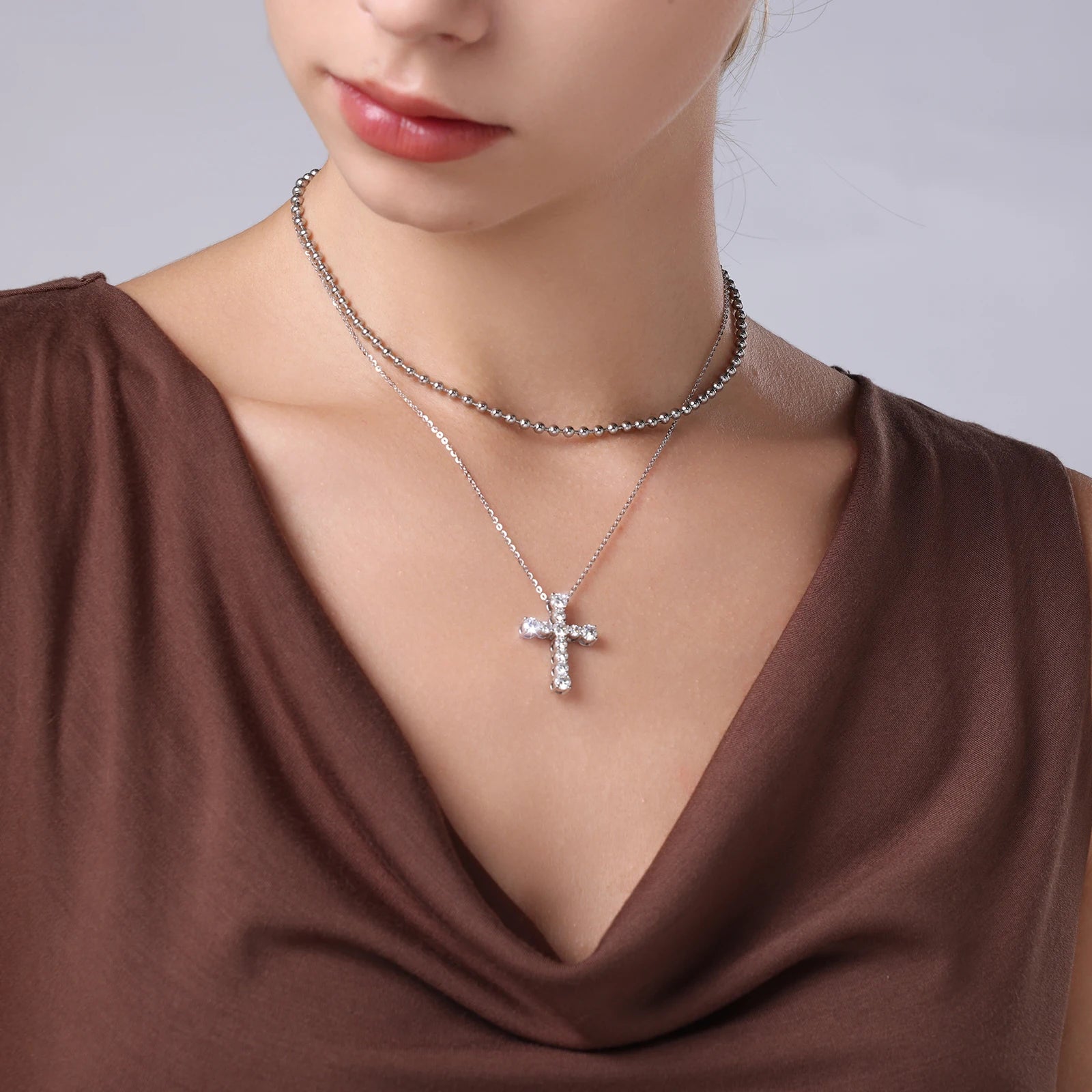 1.4ct Moissanite Diamond Cross -