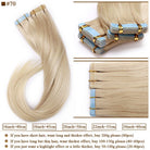 S-noilite Tape In Human Hair Extensions 2.5g/pc Straight Glue In Real Hair Extensions Human Hair Seamless Invisible Double Sides -