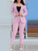 Casual Suits for Women - Slim Fit Double Breasted 2 Piece Set -