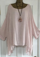Cotton Linen Round Neck Shirt -