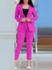 Casual Suits for Women - Slim Fit Double Breasted 2 Piece Set -