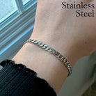 10 Pcs Cuban Bracelet Stainless Steel -