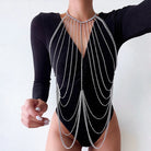Multilayer Women Body Chain Harness Female Chest Chain Shiny Sexy Accessories Fashion Waist Jewelry Body Decoration -