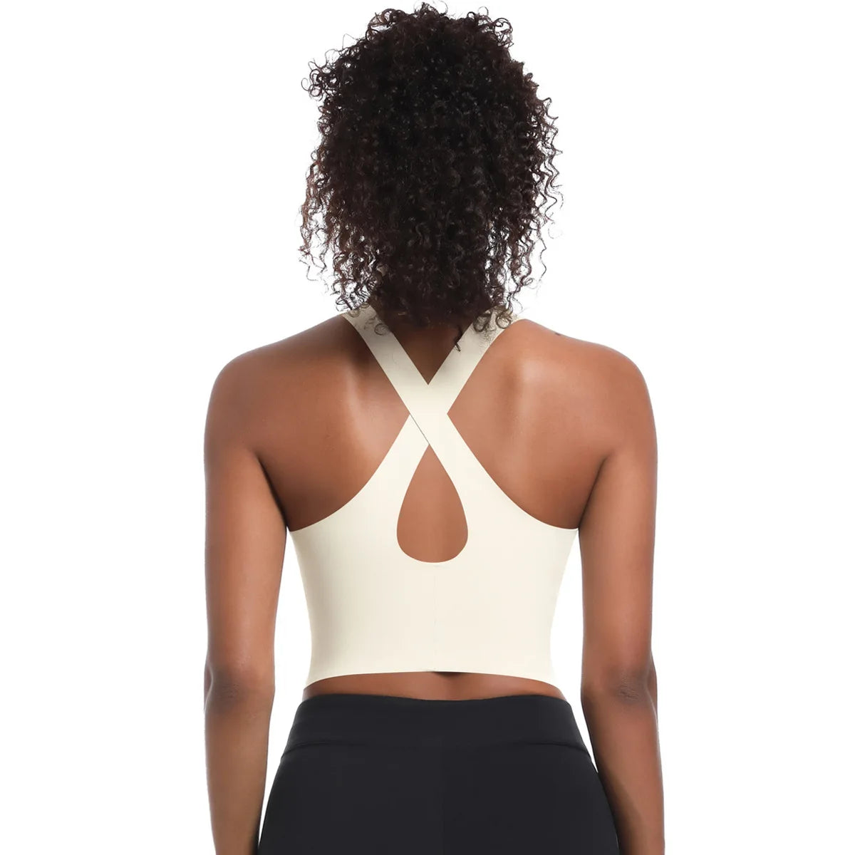 Cross Back Fitness Top High Impact Women's Yoga Sports Bra Breathable Padded Running Bra Gym Pilates Women Bra -