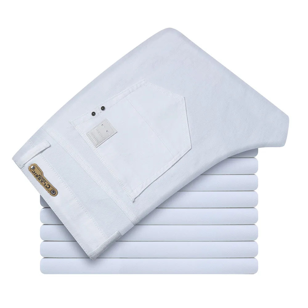 Men White Jeans Slim Fit -