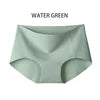 Wholesale Woman Ice Silk Panty Solid Mid-waist Seamless Laser Cut Not-trace Panty Underwear One-piece Traceless Panties -