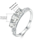 Silver 1.1ct Moissanite Ring -