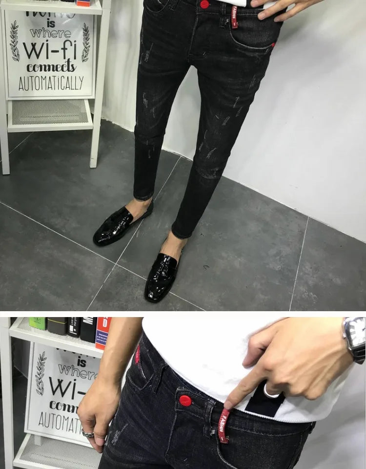 Mens Jeans Slim Fit Skinny -