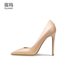 Genuine Leather Heels For Women 2024 Luxury Women's Pumps Spring High Heels Shoes Classics Pumps Fashion Pointed Toe Elegant -
