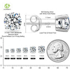 3mm-10mm Classic Mossanite Earrings -