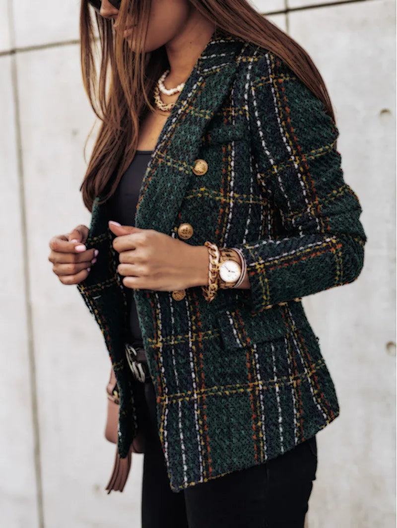 Make a statement in this double-breasted blazer—classy and confident! -