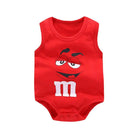 Keep your baby boy cool and comfy with this cotton sleeveles outfit featuring adorable cartoon bodysuit pajamas perfect for playtime and sleep! -