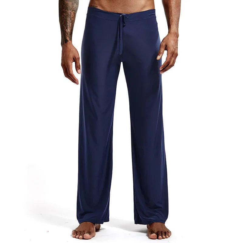 Mens Yoga Pants Elastic Waistband Fitness Training Joggers Loose Lightweight Slacks Beach Fashion Casual Sport Pants -