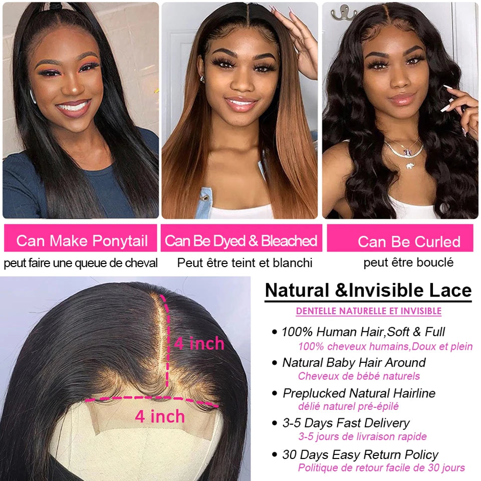 Natural Transparent Lace Front Wig -