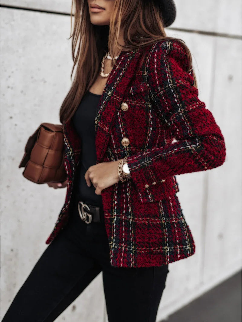 Make a statement in this double-breasted blazer—classy and confident! -
