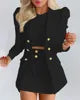 Women Formal Long Sleeve Blazers & Skirt Set -