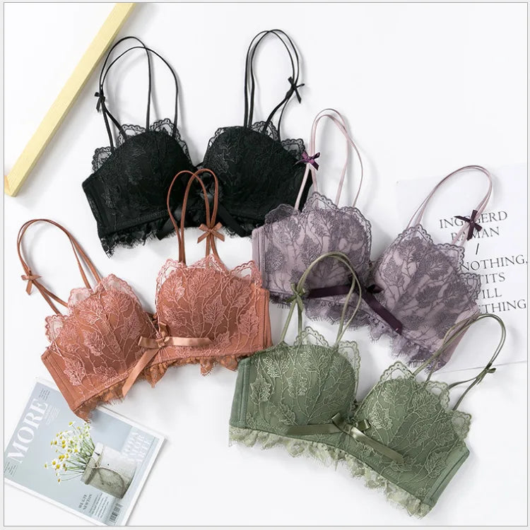 Women Lace Bra & Underwear Set (wireless padded) -