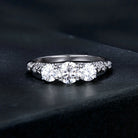 Silver 1.1ct Moissanite Ring -
