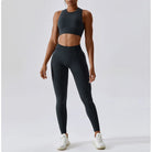 Wholesale Tik Tok Athletic Clothing Ladies Gym Fitness Sport Workout Clothes Activewear Seamless Women Jogger Wear Yoga Suit Set -