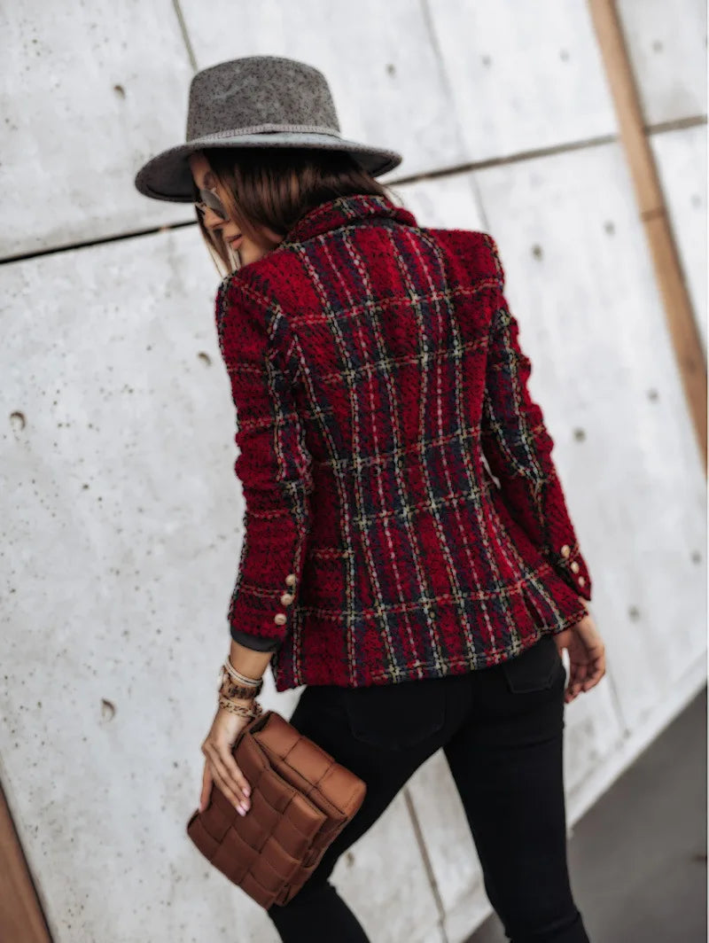 Make a statement in this double-breasted blazer—classy and confident! -