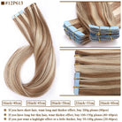 S-noilite Tape In Human Hair Extensions 2.5g/pc Straight Glue In Real Hair Extensions Human Hair Seamless Invisible Double Sides -